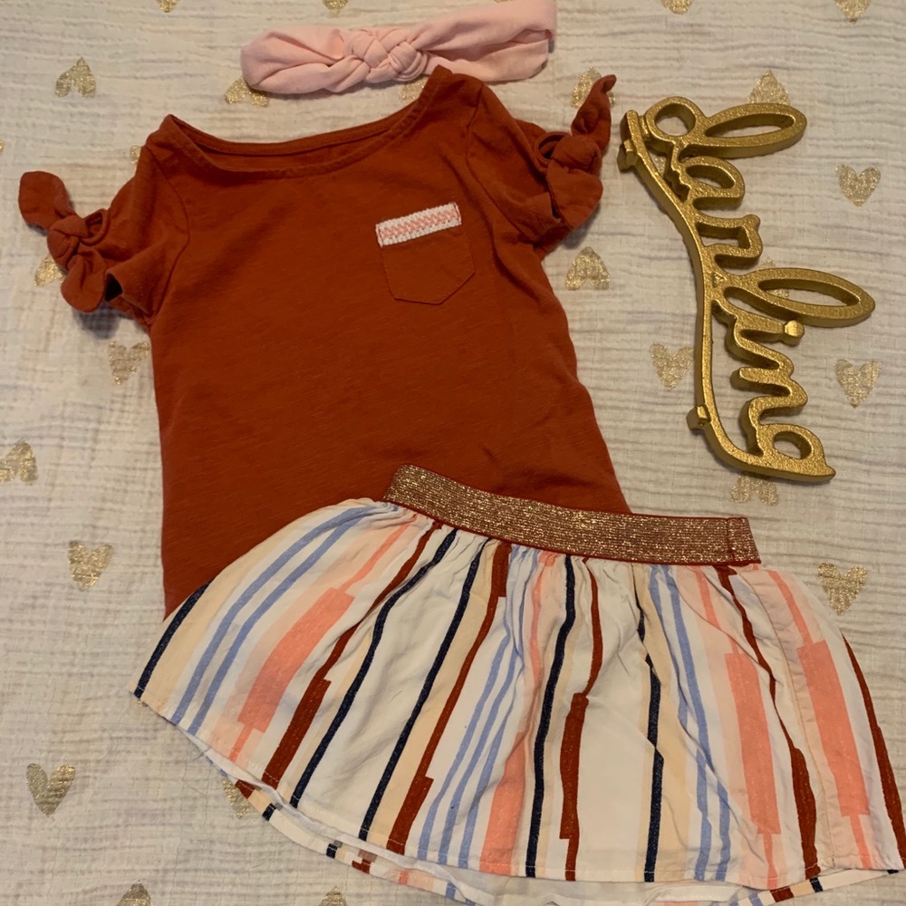 Oshkosh outfit and bow 18m